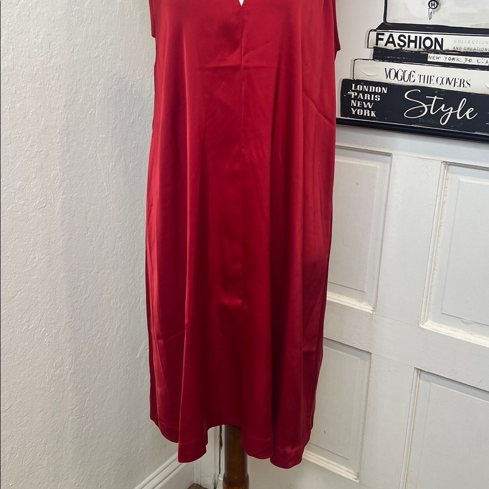 NWT Banana Republic Red Satin Mini Dress Size S - Picture 7 of 11
